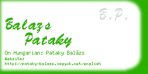 balazs pataky business card